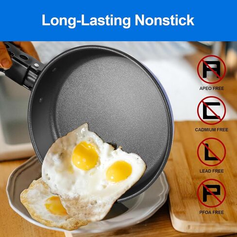 Odoland 5pcs Camping Cookware Poting Non-Dock Camping Pot و Pan مع غلاية ومقبض قابل للإزالة لحقائب المشي لمسافات طويلة والنزهة in Kuwait