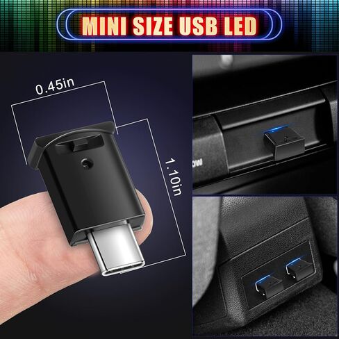 Frienda 4 قطع مصباح LED USB Mini ، RGB LED LED إضاءة داخلية DC 5V Smart USB LED ضوء الغلاف الجوي ، لوحة مفاتيح محمول مصباح ديكور للمكتب المنزلي ، سطوع قابل للتعديل ، 8 ألوان in Saudi Arabia