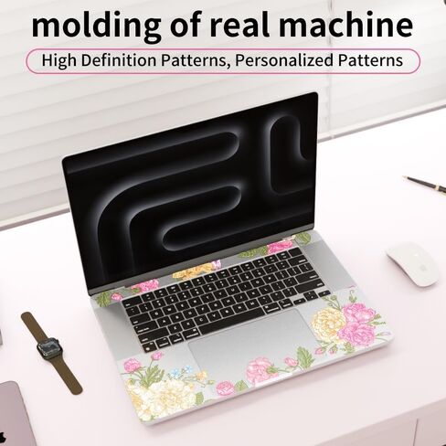 3 في 1 ملصق ملصق للجلد المحمول للجلد لعام 2024-2021 MacBook Pro 14 M4 M3 M2 M1 Pro/Max (A3112 A3401 A3185 A2992 A2918 A2779 A2442) غطاء محمول مضاد للكمبيوتر المضاد للقرص （Black）） in Saudi Arabia