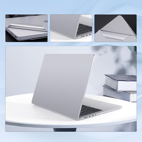 3 في 1 ملصق ملصق للجلد المحمول للجلد لعام 2024-2021 MacBook Pro 14 M4 M3 M2 M1 Pro/Max (A3112 A3401 A3185 A2992 A2918 A2779 A2442) غطاء محمول مضاد للكمبيوتر المضاد للقرص （Black）） in Kuwait
