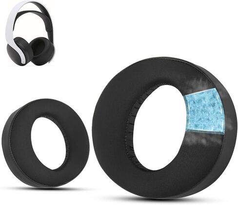 سماعات الأذن بديلة استبدال Krone Kalpasmos لـ Sony PlayStation 5 Pulse PS5 3D (PlayStation Pulse 3D) ، وسادات الأذن باستبدال سماعة PS5 مع رغوة ذاكرة جلدية متميزة ، أسود ، أسود in Saudi Arabia
