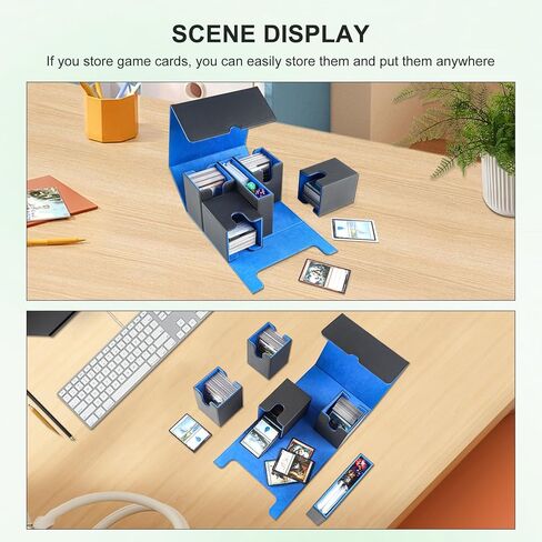 Toploader Storage Box，Sports Card Storage Boxes，Aluminum alloy frame，Trading Card case Hold 4500+ Cards，Detachable partition，for Sports Cards，Top Loaders，magnetic card holders (Black, 4500+) in Saudi Arabia