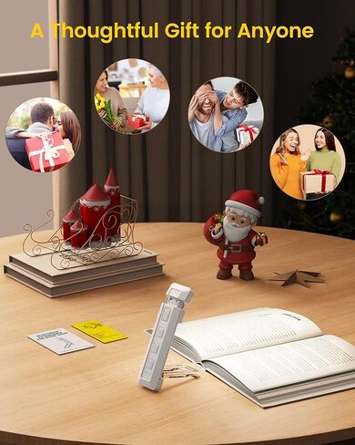 GLOCUSENT BOOK COOK Light للقراءة في السرير ، 5 سطوع محسّن و 3 ألوان مع مساعدات النوم والوقت ، وضوء القراءة القابل لإعادة شحن USB للكتب في السرير ، ومحبي الكتب المثالية هدايا in Kuwait