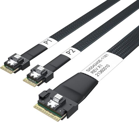 10GTEK 24G SLIMSAS SFF-8654 إلى SFF-8654 8I كابل ، PCIE4.0 ، 85 أوم ، 1 م (3.28 قدم) in Kuwait