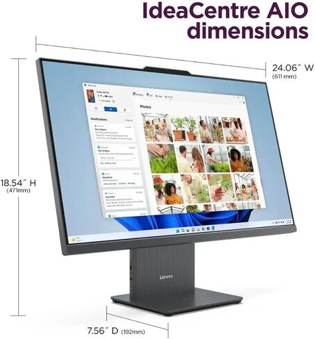 Lenovo ThinkCentre All-in-One Desktop Computer, 27" FHD IPS Display, 8-core Intel Core i5-13420H, 16GB DDR5, 512GB SSD, Wi-Fi 6, USB-C, HDMI in&Out, Wired KB&Mouse, Windows 11 Pro in Saudi Arabia