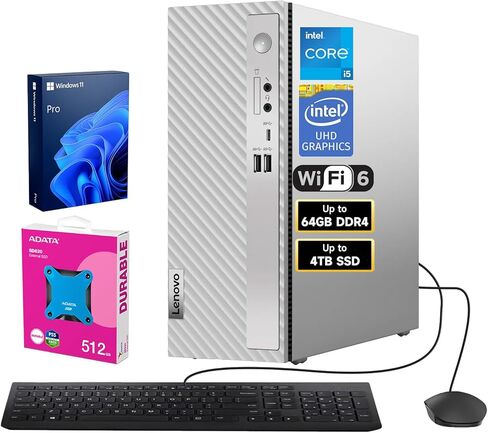 Lenovo ThinkCentre Business Desktop| Intel Core i5 Processor | 32GB RAM | 1TB SSD | Support Upto 3 Monitors | HDMI & USB-C | Ethernet | Wi-Fi | Bluetooth | Keyboard & Mouse| Windows 11 Pro in Saudi Arabia