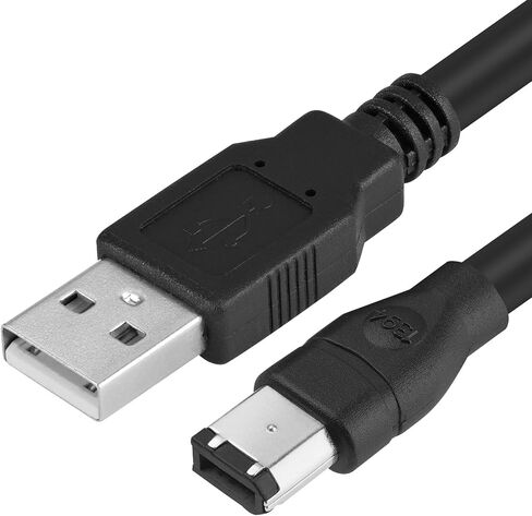 Herfair Firewire to USB Adapter Cable IEEE 1394 4Pin to USB 2.0 Converter Cord Firewire 400 to USB Connector Wire Lead for Connecting 4Pin 1394 Devices to USB Host Devices (Transparent Shell) in Saudi Arabia