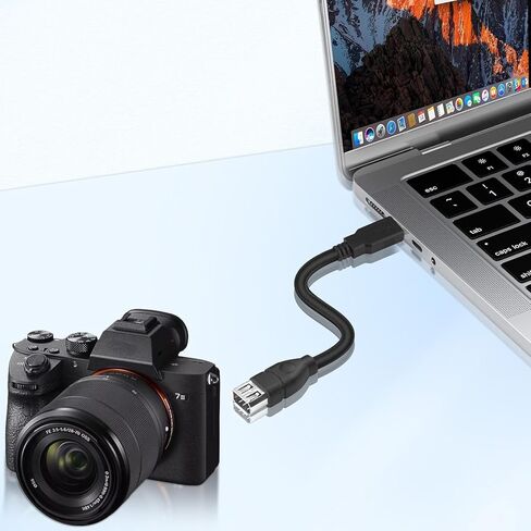 Herfair Firewire to USB Adapter Cable IEEE 1394 4pin to USB 2.0 CORPLER CORD FIREWIRE 400 to USB Connector Lead لتوصيل أجهزة 4Pin 1394 بأجهزة مضيف USB (شريحة شفافة) in Kuwait