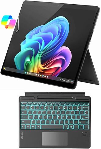 Microsoft Surface Pro 11 2024, 13-inch Touchscreen 2-in-1 Laptop, Snapdragon X Plus, 16GB, 512GB, with Inateck Bluetooth Backlit Keyboard with Touchpad & Pen Holder – 2-in-1 Laptop & Tablet (Black) in Kuwait