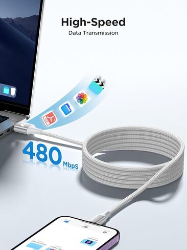 iPhone Charger [Apple MFi Certified] 6FT iPhone Charger Cord Fast Charging USB to Lightning Cable Braided USB Phone Cable Cord Compatible with iPhone 14 13 12 11 Pro Max XR XS X 8 7 6 Plus SE, iPad in Saudi Arabia