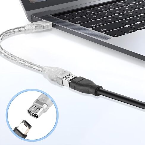 6ft Firewire to USB Adapter Cable 6 Pin IEEE 1394 Male to USB 2.0 Male Adaptor Convertor Firewire 400 1394-a to USB A Connector Cord for Digital Camera Printer Scanner Hard Disk in Kuwait