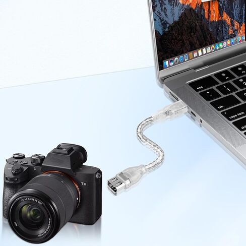6ft Firewire to USB Adapter Cable 6 Pin IEEE 1394 Male to USB 2.0 Male Adaptor Convertor Firewire 400 1394-a to USB A Connector Cord for Digital Camera Printer Scanner Hard Disk in Kuwait