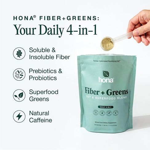 Gut & Superfood Blend, Greens Powder with Prebiotics, Probiotics, Fiber & Natural Caffeine, Gluten Free, Sugar Free, Dairy Free, Vegan, Non GMO Greens Superfood Powder, 30 Srvgs in Saudi Arabia