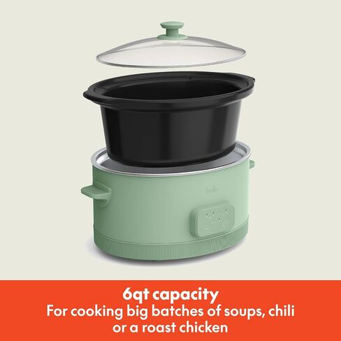 bella SAVOR 6qt Programmable Non-Toxic Slow Cooker, Oatmilk in Kuwait