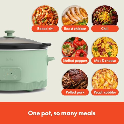bella SAVOR 6qt Programmable Non-Toxic Slow Cooker, Oatmilk in Kuwait