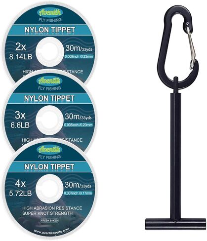 3/4 عبوات Aventik Fly Fishing Tippet Fresh Beded Leader Line Line Tippet Holder Invisible Fly Fishing Bass Fishing Carp Saltwater Line in Kuwait