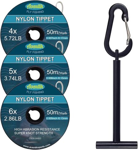 3/4 عبوات Aventik Fly Fishing Tippet Fresh Beded Leader Line Line Tippet Holder Invisible Fly Fishing Bass Fishing Carp Saltwater Line in Kuwait