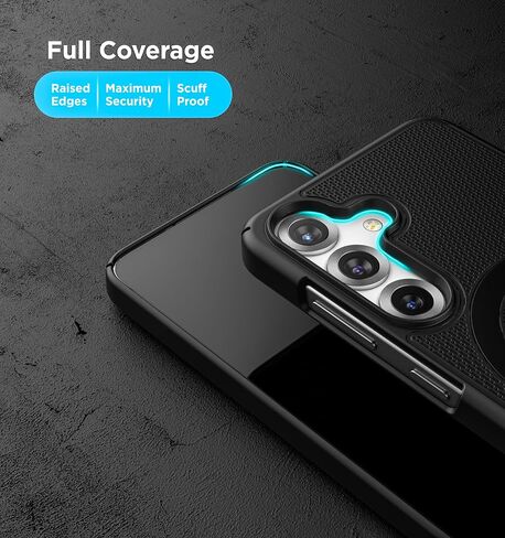 Encased Belt Clip Case for Samsung Galaxy S25 Ultra, (Slimline Series) Magnetic Holster Case, Compatible with MagSafe, Black (S25 Ultra) in Saudi Arabia