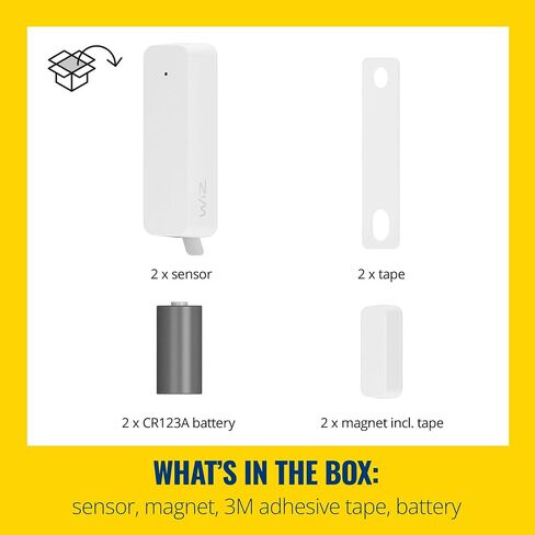 WiZ Contact Sensor – Home Monitoring, Home Automation, Real-Time Alerts, Light Alarms, Easy Setup​ in Saudi Arabia