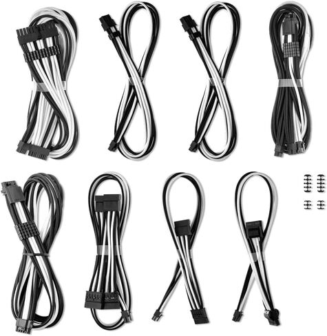 Cablemod E-series Pro Modmesh Sleeved 12V-2x6 12VHPWR Dual StealthSense Kit لـ EVGA G / G+ / P+ / T (الكربون) in Kuwait