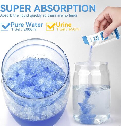 Poesie Poo Absorbent Gel Powder for Portable Toilet Camping Hiking Outdoor Portable Potty Resolution in Kuwait