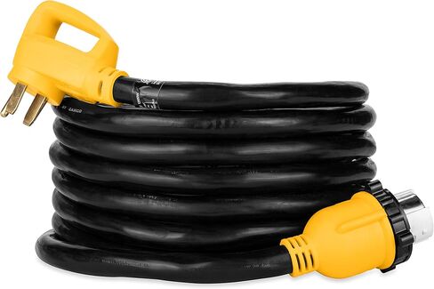 Camco Power Grip 30-Ft 50-Amp Camper/RV Extension Cord - Features Copper 6/3 + 8/1-Gauge Wires for Superior Conductivity - Rated for 125/250 V/12,500 W - Coated w/Heat-Resilient PVC (55195) in Kuwait