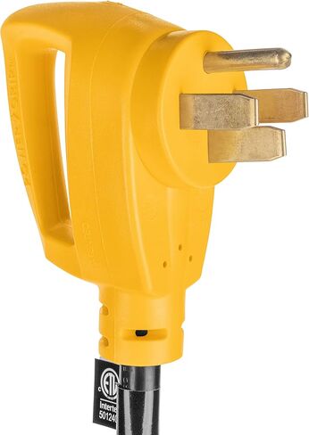 Camco Power Grip 30-Ft 50-Amp Camper/RV Extension Cord - Features Copper 6/3 + 8/1-Gauge Wires for Superior Conductivity - Rated for 125/250 V/12,500 W - Coated w/Heat-Resilient PVC (55195) in Kuwait