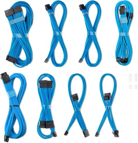 Cablemod E-series Pro Modmesh Sleeved 12V-2x6 12VHPWR Dual StealthSense Kit لـ EVGA G / G+ / P+ / T (الكربون) in Kuwait