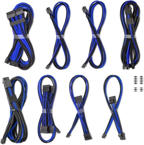 Cablemod E-series Pro Modmesh Sleeved 12V-2x6 12VHPWR Dual StealthSense Kit لـ EVGA G / G+ / P+ / T (الكربون) in Kuwait