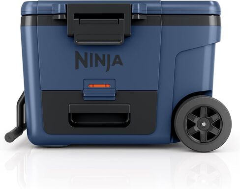 Ninja FrostVault 45qt Wheeled Cooler with Dry Zone, Integrated Fridge-Temp Dry Storage Drawer, Premium Heavy-Duty Insulated Cooler, Keeps Ice for Days, Lakeshore Blue, FB245BL in Kuwait