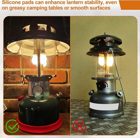 Sunjika Camping Kerosene Lamp Silicone Tank Base Protector for Coleman Coleman ، مقاومة للخدش ، جزء من فانوس التخييم المعزز للاستقرار ، مناسب لفوانيس كولمان 220.228.236.237.252،639 in Kuwait
