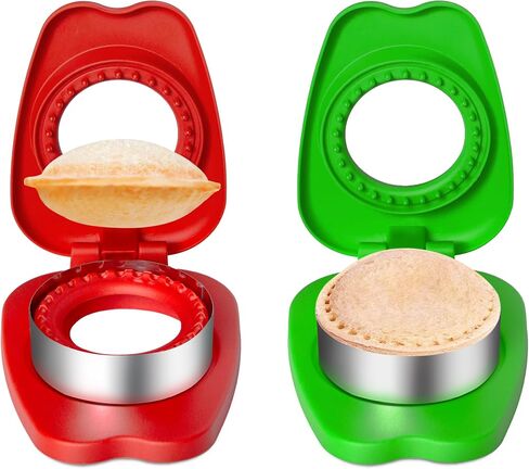 Uncrustables Sandwich Cutters for Kids Lunch Crustless Sandwich Maker Sealer Ideal for School Lunch Boxes and Bento Boxes Boys and Girls(RED Round) in Saudi Arabia