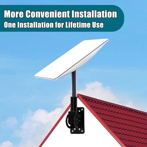 Adjustable Starlink Gen 3 Roof Mount Kit, Starlink Gen 3 Wall Mount with Pipe Adapter, Long Wall Bracket for Starlink Internet Satellite, Versatile Mounting Solution for Starlink Gen 3 / V3 in Kuwait
