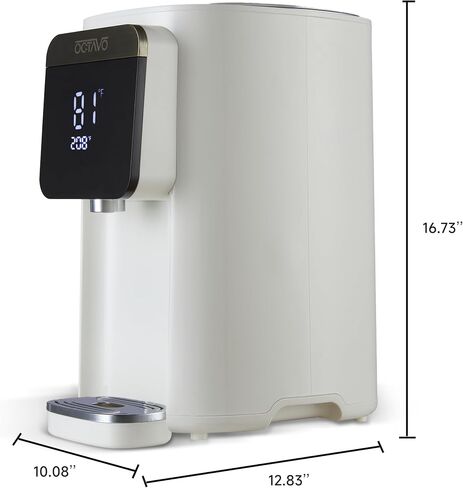 OCTAVO Water Boiler & Warmer 5 Liter, 304 Stainless Steel Water Tank, 700 Watt 6 Adjustable Water Temperature, LCD Touch Control Screen, Child Lock with Water Shortage Indicator in Saudi Arabia
