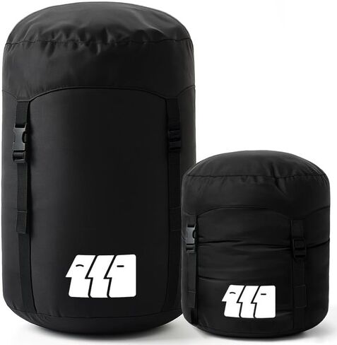Compression Stuff Sack for Sleeping Bag,Black M,XL Water Resistant Ultralight Lightweight Nylon Space Saving Gear Sleeping Bag Storage Sack for Camping, Hiking, Travel, Outdoor, Backpacking in Saudi Arabia