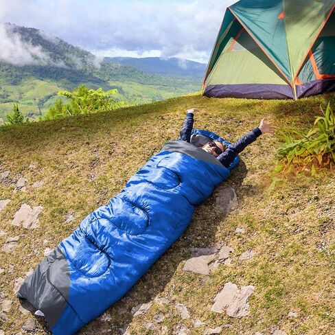 Tuphen- أكياس النوم للبالغين الأطفال الأولاد الفتيات على الظهر على الظهر المشي لمسافات طويلة التخييم بطانة الألياف الدقيقة ، والطقس الدافئ البارد 4 مواسم الاستخدام في الهواء الطلق ، وخفيفة الوزن ومقاوم للماء in Kuwait