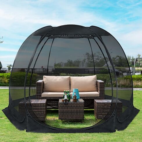 Alvantor Pop Up Screen Tent House Room Instant Outdoor Camping Canopy Sun Shelter Gazebo for Patio, Backyard & Deck, Privacy Tent(2-10 People, 8'x8' 10'x10' 12'x12') in Kuwait