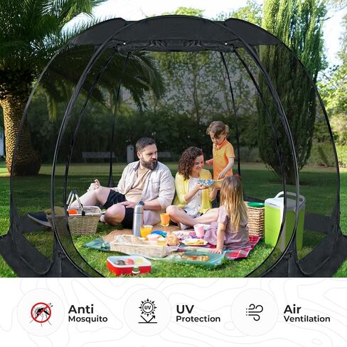 Alvantor Pop Up Screen Tent House Room Instant Outdoor Camping Canopy Sun Shelter Gazebo for Patio, Backyard & Deck, Privacy Tent(2-10 People, 8'x8' 10'x10' 12'x12') in Kuwait