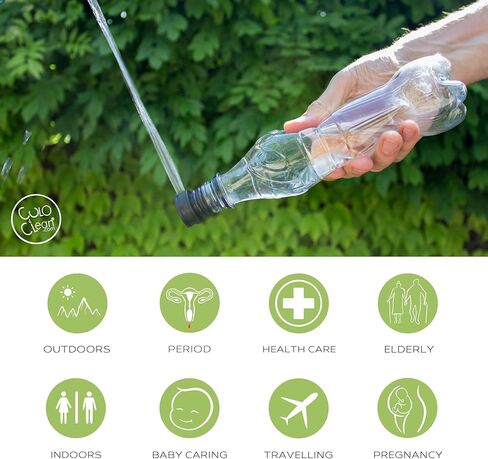 Culoclean Portable Bidet للمرحاض أو السفر أو التخييم. متوافق مع كل زجاجة. سرية ، صحية أو دش السفر. سدادة قابلة للإنقاذ. فوهة Backcountry Bidet (ألوان 4pcs) in Kuwait