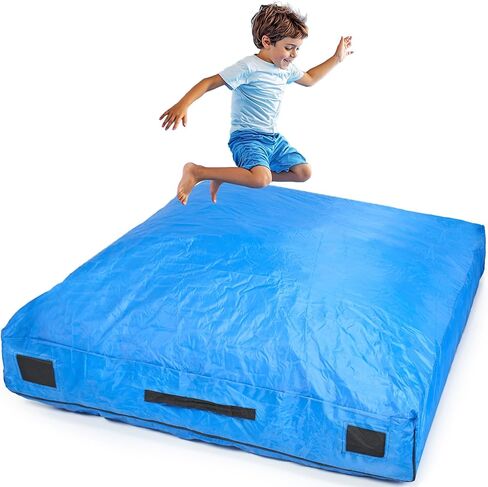 Crash Pad for Kids Sensory | Big 5Ft x 5Ft Or 3Ft x 4Ft | Autism Sensory Crash Pad for Jumping & Play | Crashpad | Soft Foam Landing for Kids | Giant Pillow & Mat | Also Climbing & Gymnastics in Saudi Arabia