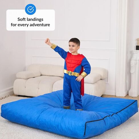 Crash Pad for Kids Sensory | Big 5Ft x 5Ft Or 3Ft x 4Ft | Autism Sensory Crash Pad for Jumping & Play | Crashpad | Soft Foam Landing for Kids | Giant Pillow & Mat | Also Climbing & Gymnastics in Saudi Arabia