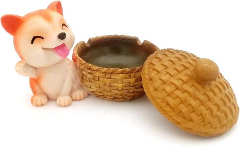 Cute Cat Ashtray with Lid Set, Natural Resin Ash Tray Indoor Outdoor, Creative Smokeless Waterproof, Ash Holder for Home, Office, Birthday Gift for Men Women in Saudi Arabia