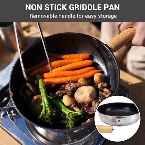 KingCamp Camping Cookware Set 304 Stainless Steel Campfire Cooking Pots Pan and Kettle with Travel Tote Bag for Camping Outdoor Kitchen Cooking Picnic for 4-6 in Kuwait
