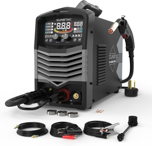 140Amp MIG Welder, 110V Flux Core MIG Welder/Lift TIG/Stick 3 in 1 Welding Machine with Synergic Control and IGBT Inverter, Portable Gasless MIG Welder with Intelligent LCD Display in Saudi Arabia