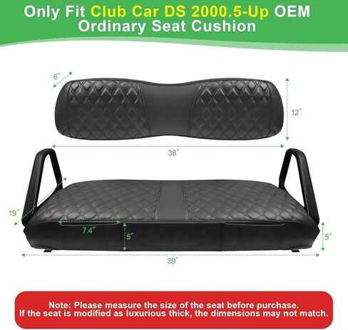 Yamaha Drive/G29 Seat Covers, Golf Cart Front Seat Covers for Yamaha 2007-2016 OEM Ordinary Seat, Thick Vinyl Leather Comfortable/Breathable, No Need Any Tools or Detaching Armrests in Saudi Arabia