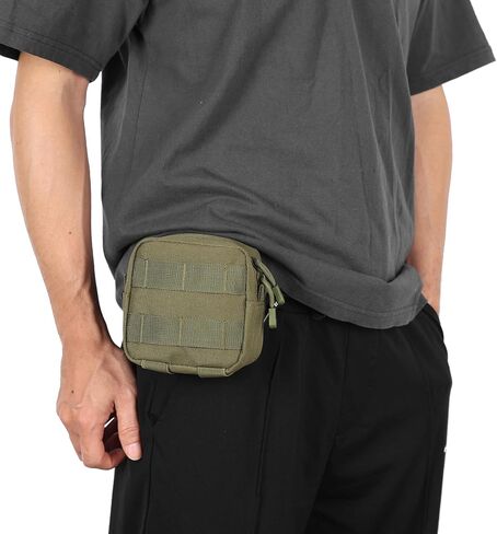 2 Pack Mini Tactical Molle Compact Ammo Pouch - General Purpose Admin Pouches Small Admin Molle Pouches EDC Tool Utility Multi-Purpose Waist Belt Pouch in Kuwait
