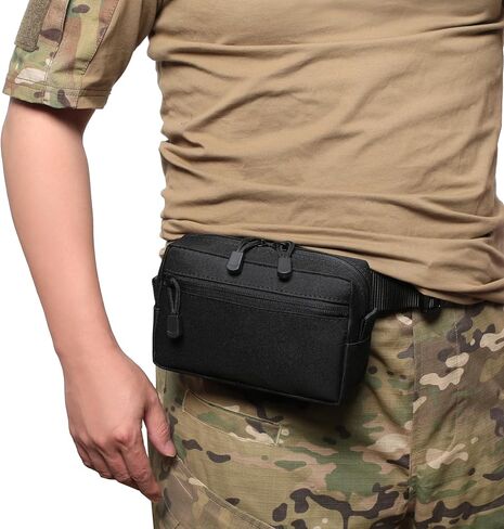 2 Pack Mini Tactical Molle Compact Ammo Pouch - General Purpose Admin Pouches Small Admin Molle Pouches EDC Tool Utility Multi-Purpose Waist Belt Pouch in Kuwait