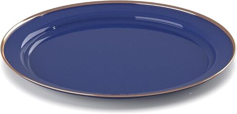 GSI Outdoors Mesa 2-person Enamelware Dining Set 6-pieces – Cream with Bronze-Finished Stainless Steel Rim, Dishwasher Safe in Saudi Arabia