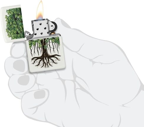 Zippo Tree of Life Woodgrain Design Glacier Pocket Lighter in Saudi Arabia