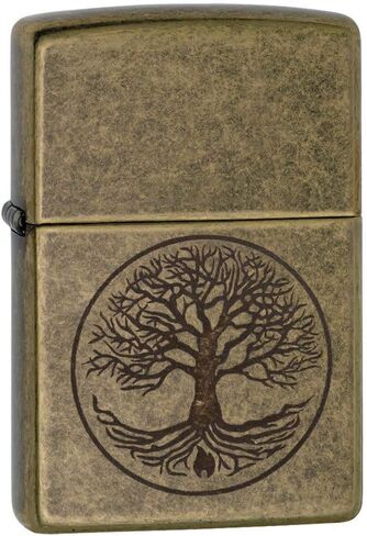 Zippo Tree of Life Woodgrain Design Glacier Pocket Lighter in Saudi Arabia